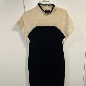 Banana Republic BR Black Label 100% Cashmere Colorblock Sweater Dress